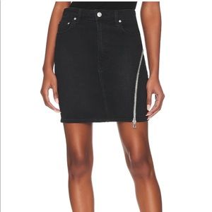GRLFRND black jean skirt with zipper -25
